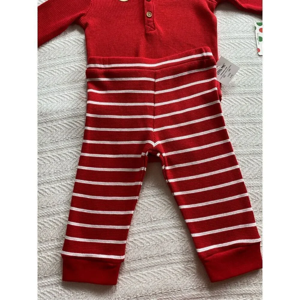 Little Me 9M “My First Christmas” Deer Christmas 2 Piece Set